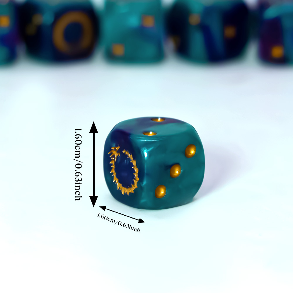 6Pcs Deep Sea Gold Flame D6 Di - огляд і ціна Board Game Live